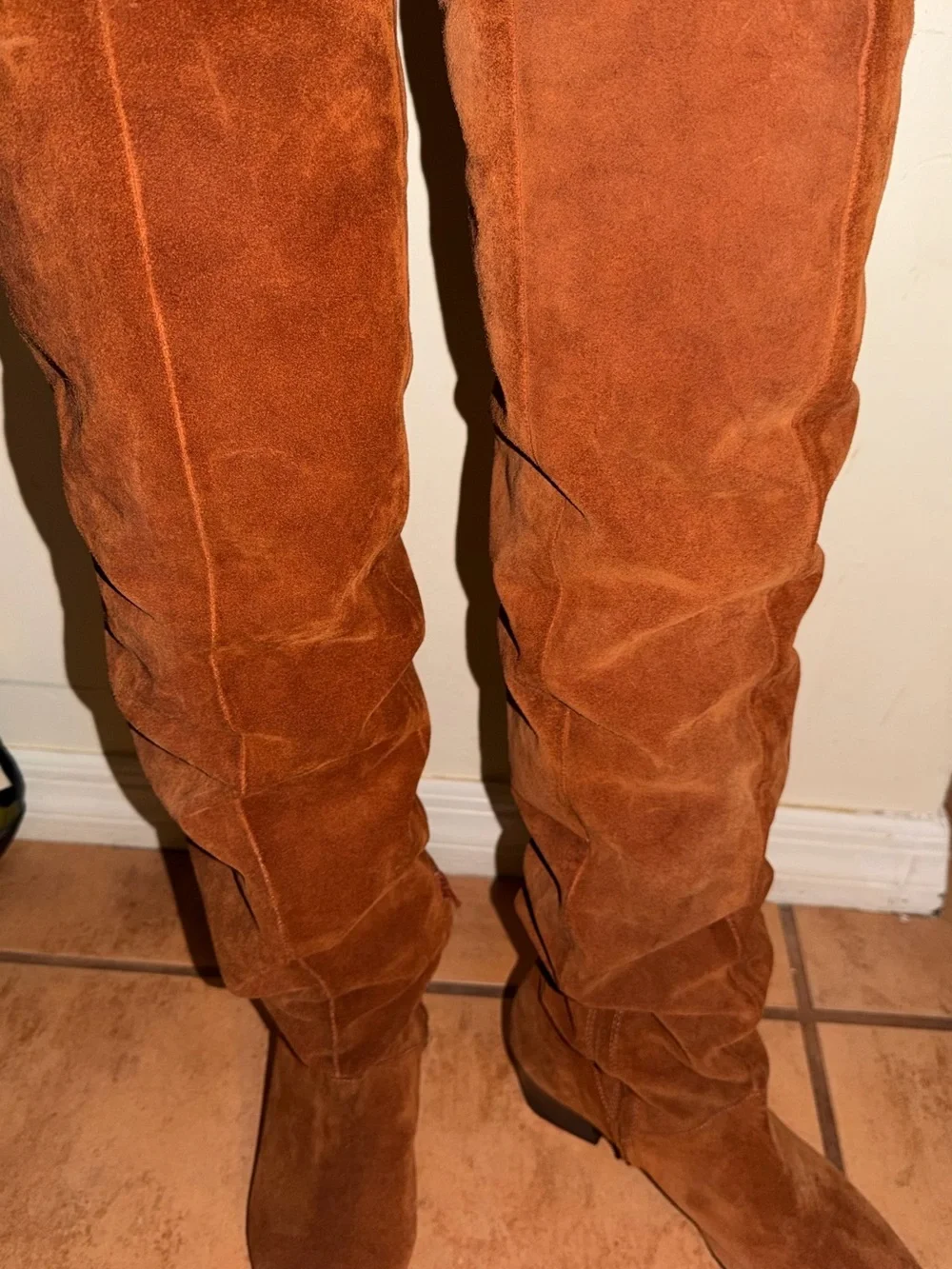 River Island Tall Slouch Suede Over the Knee Boots - 10 us / 41 Eu